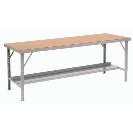 Global Industrial Heavy Duty Workbench w/ Hardboard Square Edge Top, 84W x 48D, Gray 606768